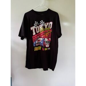 Hello Kitty Tokyo Racing Graphic T-Shirt Black Sanrio JDM Car Men XL